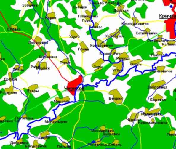 Карта чериковского района могилевской области